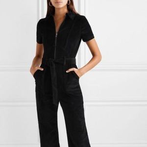 Alice and Olivia Gorgeous Belted Corduroy Jumpsuit